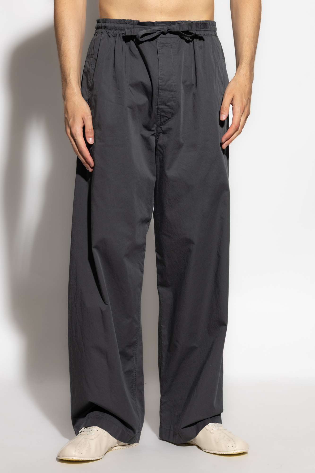 Grey Loose-fit cotton trousers Lemaire - Vitkac AS